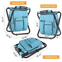 Mochila Nevera Plegable Aislada y Cómoda para Exteriores, Bolsa de Picnic, Silla para Camping y Pesca