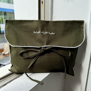 QMS Recyclable Organic Cotton Canvas Jewelry <b>Gift</b> Packaging Pouch for Cosmetic Canvas Dust <b>Envelop</b> Bag With Custom Logo - Product Image 4