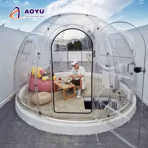 Igloo Dome Tent Outdoor Hotel with bathroom Polycarbonate Clear Tent Camping PC Bubble Dome Tent
