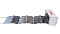 Système de production d'énergie photovoltaïque à grande échelle, temporaire ou mobile, sur réseau, type N, LiFePO4, pour répondre à la demande énergétique