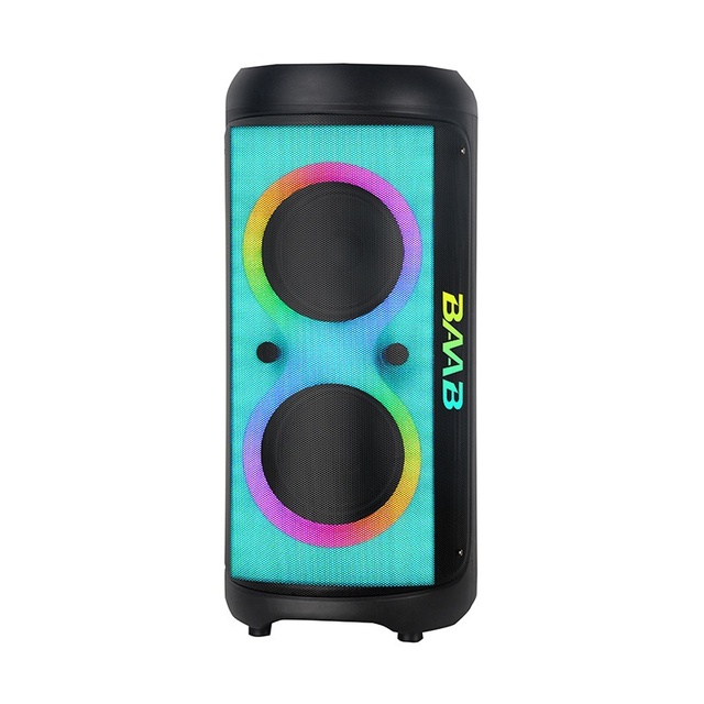 B206-21 Foreign Trade Audio Double 6.5 Inch Party Speaker 60W Portable Subwoofer for Sound Plastic Display Screen Remote