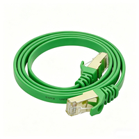 Kabel Patch Lan RJ45 Cat7 Flat, Indoor Outdoor UTP FTP SFTP, CE RoHS REACH, untuk Pameran Siaran Langsung Pusat Data