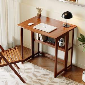 Escritorio de Computadora de Bambú Plegable, Escritorio de Estudio Moderno y Sencillo para Dormitorio u Oficina en Casa - Product Image 3