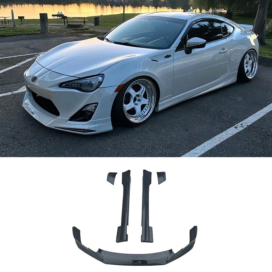 Brz Front Lip Q1-TECH, 9-Piece Front Bumper Lip & Side Skirt Extensions Diffuser Compatible With 2017 2018 2019 2020 Subaru BRZ, Front Lip Spoiler Air Subaru Splitter