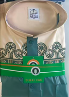 Tenue Traditionnelle Arabe pour Hommes de Dubaï, Style Qatar, 2 Pièces avec Pantalon, Thobe Musulman, Couleur Unie, Vêtements Islamiques, Qamis Homme