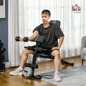 Banco de Gimnasio Plegable <span class=keywords><strong>HOMCOM</strong></span> con Marco de Acero Aleado y Plástico, 7 Niveles Ajustables, Banda de Resistencia, Banco Abdominal Multifuncional - Product Image 2