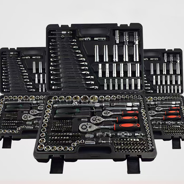 216 Pcs Ratchet Socket Set 1/2" 1/4" 3/8" Tool Kit Toolbox Case Wrench Spanners Car Repair Mechanics
