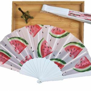 Éventail pliant traditionnel écologique pour la décoration intérieure, les cadeaux d'affaires et promotionnels, style festif peint, logo personnalisé - Product Image 1