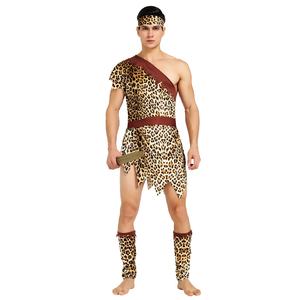 Robe d'<span class=keywords><strong>homme</strong></span> sauvage antique Halloween Performance Clothing Cosplay Caveman Leopard Costumes For Men - Product Image 2