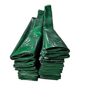 Bâche verte imperméable pour extérieur, poids moyen, tissu uni tissé, pliable et empilable - Product Image 1