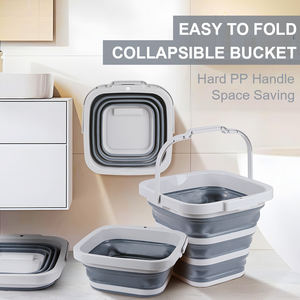 Портативное складное ведро из силикона и пластика, 10 л, квадратное, для уборки дома, 20 литров, компактное, для мытья полов - Product Image 2