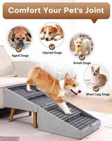 Rampe pour chien ottoman pliable 2-en-1 antidérapante pour canapé et lit, pour chiens, chats et chiots de petite, moyenne et grande taille