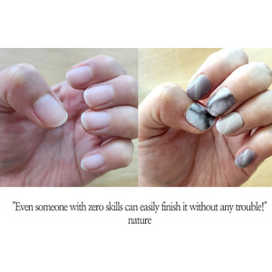 Smoky Marble Nail Sticker Semi Cured Gel UV Gel Urethane Non Toxic BPA Free Bulk Bag Papercard Custom Logo OEM ODM - Product Image 5