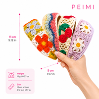 Serre-têtes fleuris faits main au crochet, accessoires décoratifs en tricot, jolies créations en fil, décoration intérieure et cadeaux