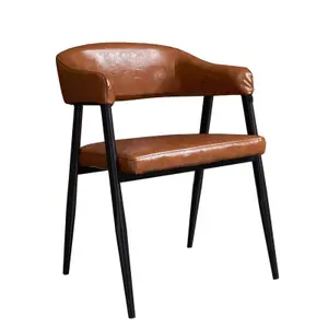 בציר מסעדה בר כיסא אוכל חדר ריהוט עור משתה מוצק עץ PU מודרני כורסא בסלון funiture למכירה