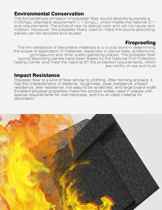 Panneaux acoustiques décoratifs insonorisés modernes en feutre mural 3D 100% fibre de polyester pour animaux de compagnie Panneaux décoratifs muraux 3D créatifs - Product Image 3