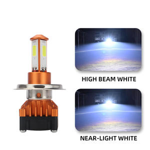 Xe máy hệ thống chiếu sáng cao thấp chùm 12V vàng trắng <span class=keywords><strong>h4</strong></span> 3 <span class=keywords><strong>Led</strong></span> Đèn Pha Bóng đèn ánh sáng đèn sương mù cho động cơ xe đạp xe máy - Product Image 2