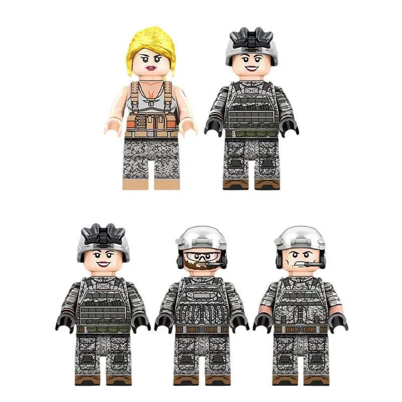 2023 Military action figure Popular mini figures toys Puppets mini building blocks Cartoon Little doll for kids gifts Block