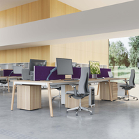 Meubles de bureau modernes, bureau en bois, Muebles De Oficina, poste de travail modulaire ouvert pour le personnel de bureau, pour 2, 4, 6 ou 8 personnes