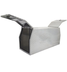 एल्यूमीनियम हिस्सा ट्रे चंदवा टूलबॉक्स एकल कुत्ते बॉक्स ute के लिए पिंजरे, यूटीवी, ट्रक, ट्रेलर - Product Image 1