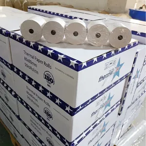 57 mm x 40 mm üst termal kağıt rulolar 50 rolls/100 rulo kutu başına