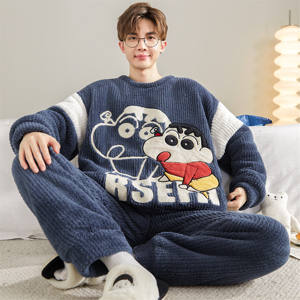 Pigiama caldo caldo in pile di corallo <span class=keywords><strong>da</strong></span> <span class=keywords><strong>uomo</strong></span> invernale 90 Batch - Product Image 5