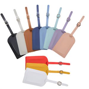 Nouvelle étiquette de bagage en cuir pour valise de voyage, porte-nom et adresse, porte-passeport et étiquette de bagage OEM - Product Image 1