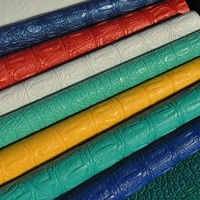 Cuir PVC gaufré motif crocodile, imperméable, anti-moisissure, résistant à l'abrasion, pour chaussures de football, mobilier automobile, décoratif