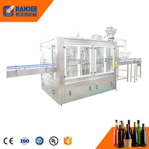 Automatic glass bottle counter pressure red wine cork production packaging line beer filling machine