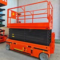 Plateforme de travail aérienne autopropulsée portable à batterie avec nacelle hydraulique à ciseaux