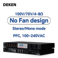 Système de sonorisation professionnel DEKEN DTA-2300 avec traitement DSP, double canal, 100V / 70V / 8 ohms, amplificateur de puissance numérique de classe D