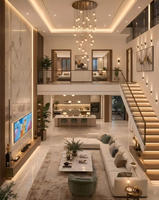 Ensemble de canapés de salon haut de gamme de designer, solution de mobilier de chambre sur mesure, tête de lit moelleuse de qualité supérieure pour projets de villas de luxe