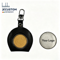 Porte-monnaie de luxe en cuir véritable, pendentif personnalisé gravé au laser, porte-clés à clip pour sacs à main et sacs fourre-tout de créateurs