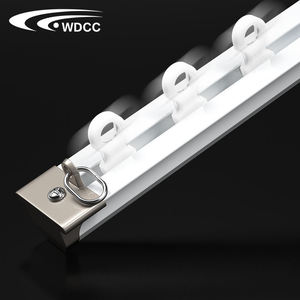Système de rail de rideau WDCC, montage mural ou au plafond, tringle à rideau robuste, rail de plafond coulissant en aluminium, ensemble de rail de rideau en forme de S - Product Image 5