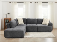 Modernes Modulares Schlafsofa-Set mit Stauraum, Klappbar, Bezogen mit 100% Polyester-Stoff für Wohnzimmer