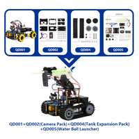 Kit de Coche Robótico Inteligente ACEBOTT ESP32 4WD con Ruedas Mecanum, Cámara, IoT, WiFi, Programación STEM/STEAM para Proyectos Escolares, Compatible con Arduino UNO R3