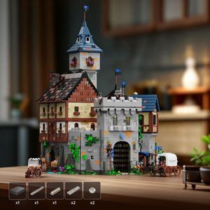 Xbert 66180 Black Eagle Castle 6609 pièces Blocs de construction <span class=keywords><strong>Fort</strong></span> médiéval Modèle de vue sur la rue Collection pour adultes - Product Image 5
