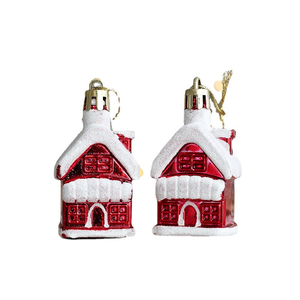 2 Stück Neue Weihnachts-Schneemann-<span class=keywords><strong>Mini</strong></span>-Dekorationen, Kleine Anhänger für Weihnachtsbäume, Weihnachtsmann-Hütten-Ornamente, Party-Deko-Zubehör - Product Image 5