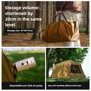 自動インフレータブル厚さ一晩キャンプ用コットン生地レインプルーフレジャーキャビン屋外キャンプ用 - Product Image 6