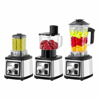 Mixeur Commercial Professionnel 2,5 L pour Cuisine, 2 Vitesses, Broyeur, Smoothies Glacés, Préparateur de Café en Poudre