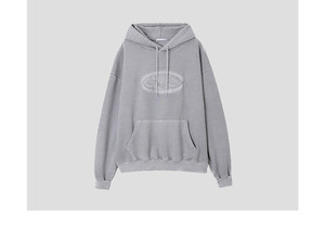 Sweat-shirt à capuche gris foncé délavé et usé sur mesure pour hommes - Product Image 6