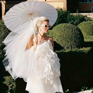 Parapluie en papier huilé blanc vintage en bois pour décorations de <span class=keywords><strong>plafond</strong></span>, accessoire de danse pour femmes, <span class=keywords><strong>mariage</strong></span>, fête, Noël, maison, et pour photos DIY - Product Image 5