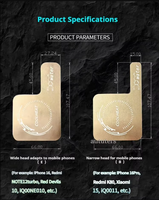 Refroidisseur de téléphone portable, dissipateur thermique liquide VC, tube en cuivre avec colle magnétique, idéal pour le gaming et le streaming en direct, augmente la surface de refroidissement