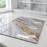 Panneaux muraux en PVC effet marbre, placage bois cristal de carbone, panneau TV en carbone, panneau mural en plastique effet marbre rocheux, sur mesure