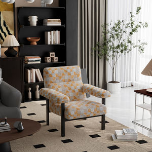 Nordique De Luxe Moderne En Métal Fauteuil Canapé Côté Loisirs Salon Chambre Paresseux Simple Velours Salon Accent Conception Confortable - Product Image 5