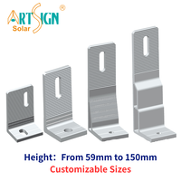 Système de montage de panneaux solaires moins cher, supports en aluminium OEM en forme de L pour toit métallique, support de fixation pour panneaux solaires |   Art Sign