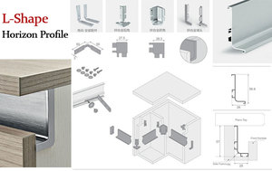 Gola Profil cucina <span class=keywords><strong>Le</strong></span> Profil Porte De Larmoire Poignee System E Kitchen profilo Gola centrale curradra Soporte Perfil Gola Oro - Product Image 6