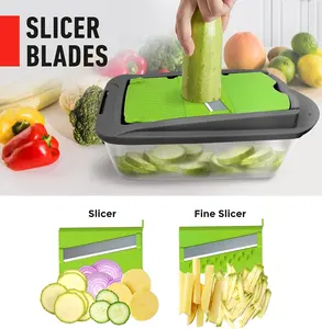 Onion Best Sell 8 In 1 Hand Held Multifunctional Potato Onion Cutter Fruits Slicer Manual Vegetable Chopper Kitchen Gadgets