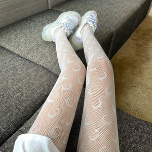 G-letter Pantyhose Black Lace Thin Sheer Women's Long Fishnet Stockings Spring Autumn Fashion - Product Image 2