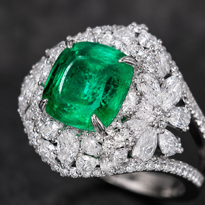 Anello dal Design Vintage Verde Smeraldo, Stile Classico per Donne - Product Image 4